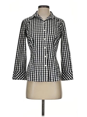Lafayette 148 New York 3/4 Sleeve Button-Down Shirt (view 1)