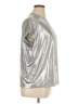 Torrid Metallic Silver Short Sleeve T-Shirt Size 1X Plus (1) - photo 4