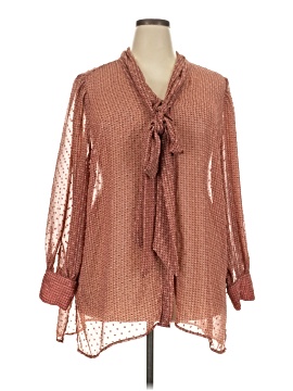 Adrianna Papell Long Sleeve Blouse
