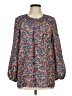 Tucker 100% Silk Blue 3/4 Sleeve Silk Top Size M - photo 1
