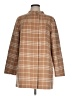 Talbots Checkered-gingham Plaid Tan Brown Wool Coat Size L - photo 1