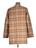 Talbots Checkered-gingham Plaid Tan Brown Wool Coat Size L - photo 2