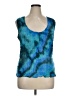 Alberto Makali 100% Polyester Tie-dye Teal Sleeveless Blouse Size XL - photo 1