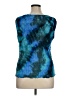 Alberto Makali 100% Polyester Tie-dye Teal Sleeveless Blouse Size XL - photo 2