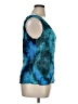 Alberto Makali 100% Polyester Tie-dye Teal Sleeveless Blouse Size XL - photo 4