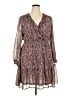 Maurices 100% Polyester Animal Print Brown Casual Dress Size XXL - photo 1