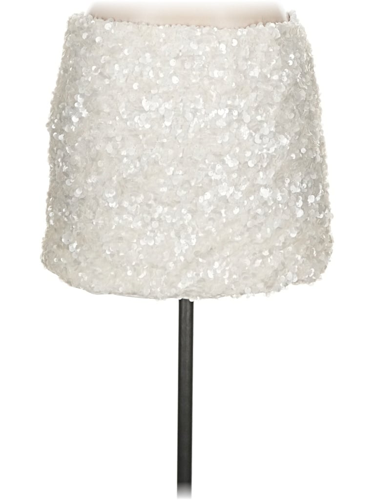 Pre-owned Unbranded Formal Skirt In Silver