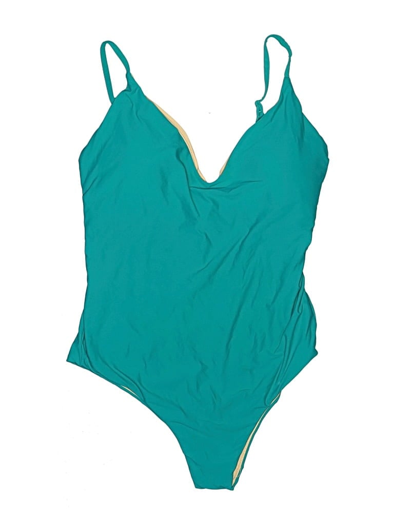 Pre-owned Unbranded One Piece Swimsuit In Teal