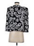 St. John Floral Black Blazer Size 4 - photo 2