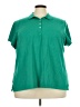 St. John's Bay Green Short Sleeve Blouse Size 4X - photo 1