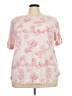 wonderly Pink Short Sleeve Blouse Size 3X - photo 1
