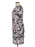 Connected Apparel 100% Polyester Print Gray Cocktail Dress Size 14 - photo 5