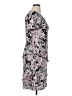 Connected Apparel 100% Polyester Print Gray Cocktail Dress Size 14 - photo 4