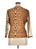 DKNY Animal Print Brown 3/4 Sleeve Blouse Size XL - photo 2