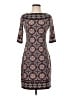 Max Studio Print Brown Casual Dress Size XS - photo 1