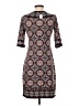 Max Studio Print Brown Casual Dress Size XS - photo 2