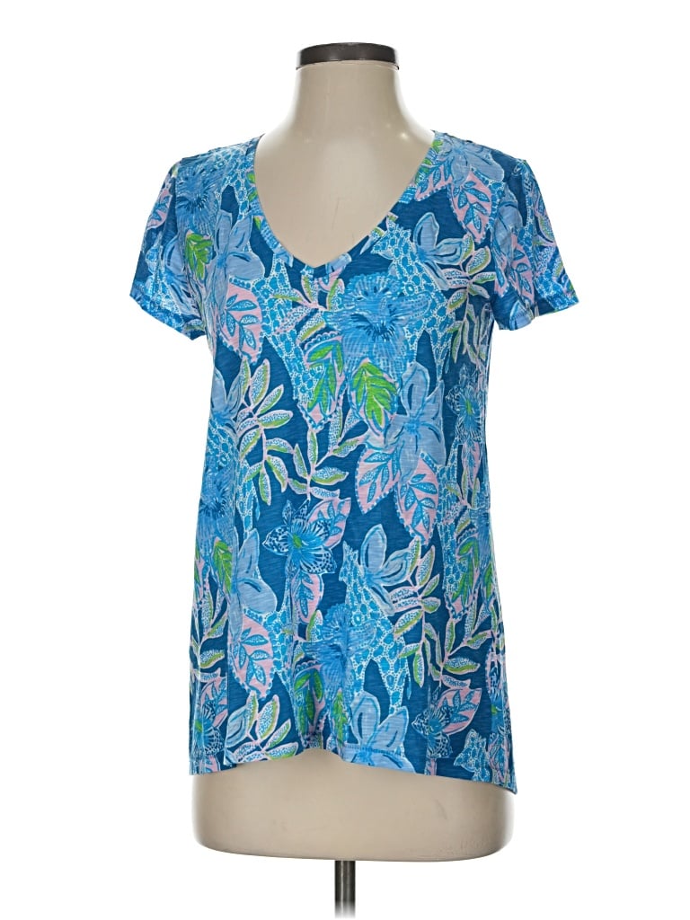 Pre-owned Lilly Pulitzer Short Sleeve T-shirt In Blue