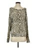 Chaser Animal Print Tan Pullover Sweater Size S - photo 1