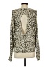 Chaser Animal Print Tan Pullover Sweater Size S - photo 2