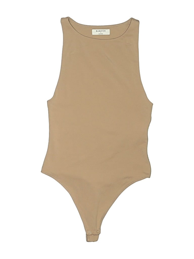 Pre-owned Babaton Bodysuit In Tan