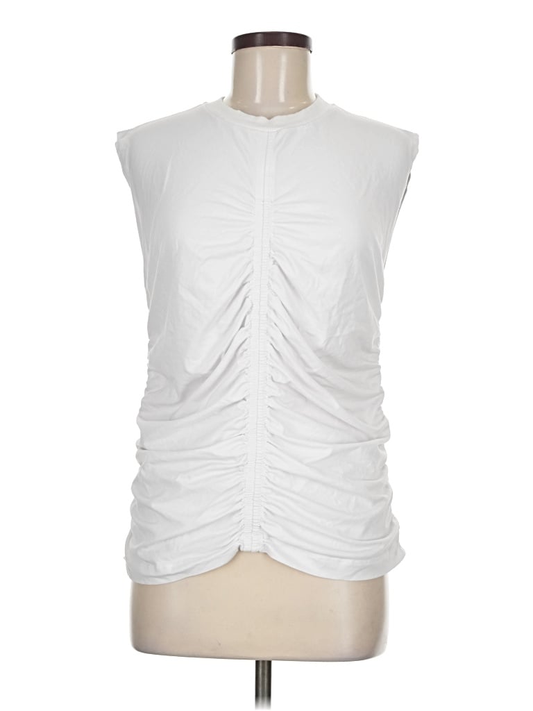 Pre-owned Topshop Sleeveless Blouse In White