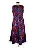 Talbots 100% Polyester Paisley Purple Cocktail Dress Size 6 - photo 2