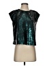Corey Lynn Calter 100% Polyester Teal Short Sleeve Top Size XS - photo 1