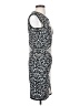 BCBGMAXAZRIA Graphic Silver Cocktail Dress Size S - photo 4