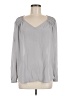 Violet & Claire 100% Polyester Gray Long Sleeve Blouse Size M - photo 1