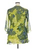 Signature 100% Polyester Green 3/4 Sleeve Blouse Size 1X - photo 2