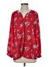 Gibson 100% Polyester Red Long Sleeve Blouse Size S - photo 1