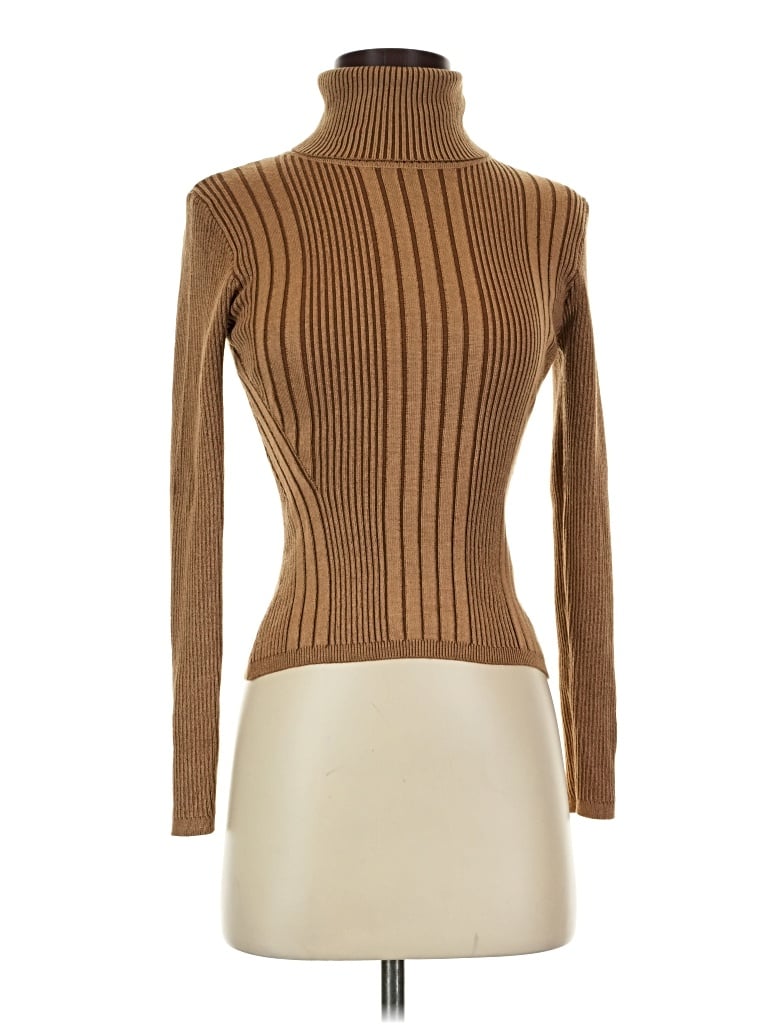 Pre-owned French Connection Long Sleeve Turtleneck In Brown