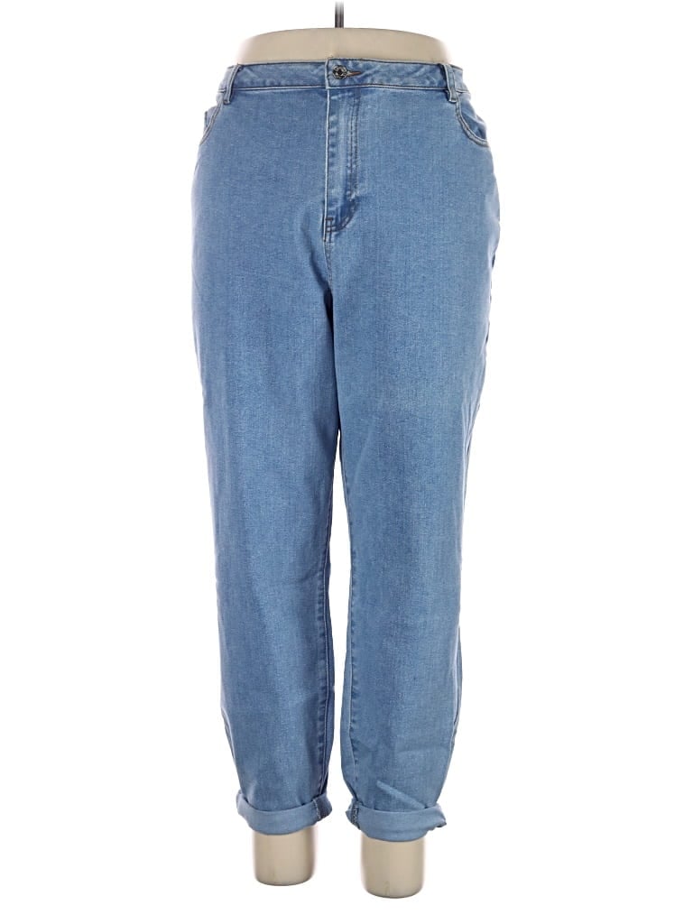 Missguided Jeans - High Rise: Blue Bottoms - Size 18