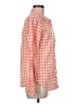 Columbia Checkered-gingham Orange Long Sleeve Button-Down Shirt Size M - photo 4