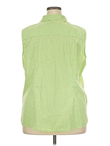 Basic Editions Sleeveless Button-Down Shirt (view 2)