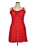 No Boundaries 100% Polyester Red Casual Dress Size XL - photo 1