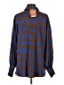 Crosby Animal Print Blue Long Sleeve Blouse Size XS - photo 2