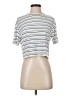 AB by Addison Bay Stripes Silver Short Sleeve Turtleneck Size XS - photo 1