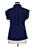 Ashley Blue Polka Dots Blue Short Sleeve Blouse Size XL - photo 2