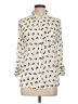 Freebird 100% Polyester Animal Print Ivory Long Sleeve Blouse Size L - photo 1