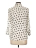 Freebird 100% Polyester Animal Print Ivory Long Sleeve Blouse Size L - photo 2