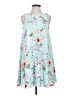 Amanda Uprichard 100% Polyester Tropical Blue Casual Dress Size P (petite) - photo 1