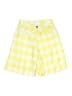HIGH Tech 100% Polyester Checkered-gingham Yellow Shorts Size 2 - photo 2