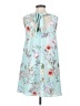 Amanda Uprichard 100% Polyester Tropical Blue Casual Dress Size P (petite) - photo 2