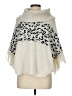 Contempo 100% Polyester Animal Print Ivory Poncho One size - photo 1