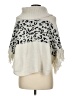 Contempo 100% Polyester Animal Print Ivory Poncho One size - photo 2
