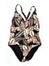 Hurley Tropical Black One Piece Swimsuit Size XL - photo 1