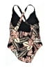 Hurley Tropical Black One Piece Swimsuit Size XL - photo 2