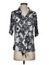 Naif Print Blue Short Sleeve Blouse Size S - photo 1