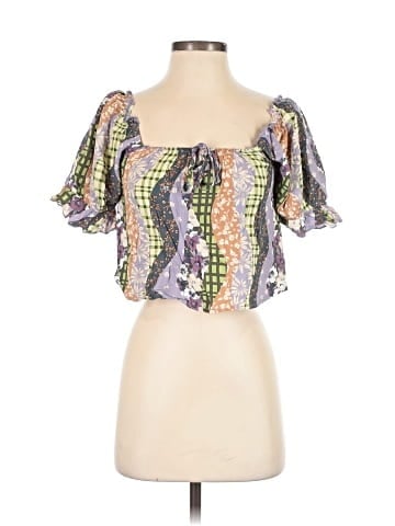 LA Hearts Short Sleeve Blouse (view 1)